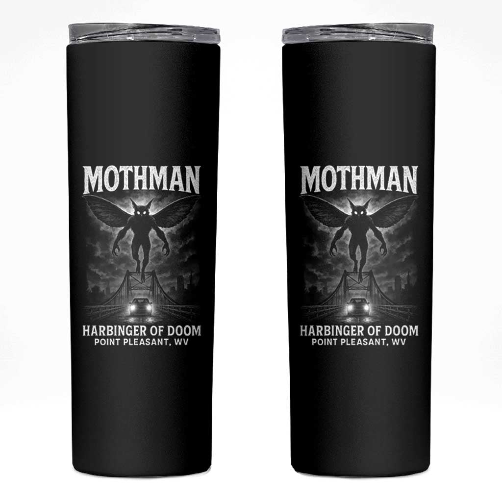 Mothman Skinny Tumbler Horror Poster Halloween Harbinger of Doom Cryptid Creature - Wonder Print Shop