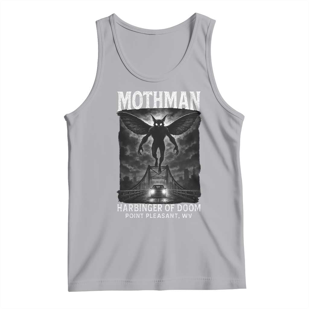 Mothman Tank Top Horror Poster Halloween Harbinger of Doom Cryptid Creature - Wonder Print Shop
