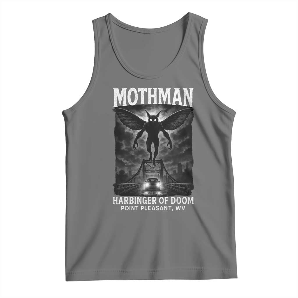 Mothman Tank Top Horror Poster Halloween Harbinger of Doom Cryptid Creature - Wonder Print Shop
