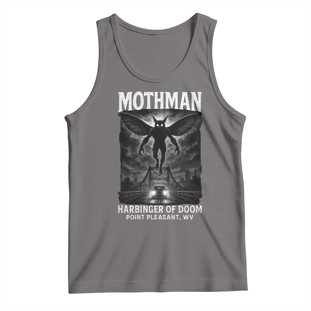 Mothman Tank Top Horror Poster Halloween Harbinger of Doom Cryptid Creature - Wonder Print Shop