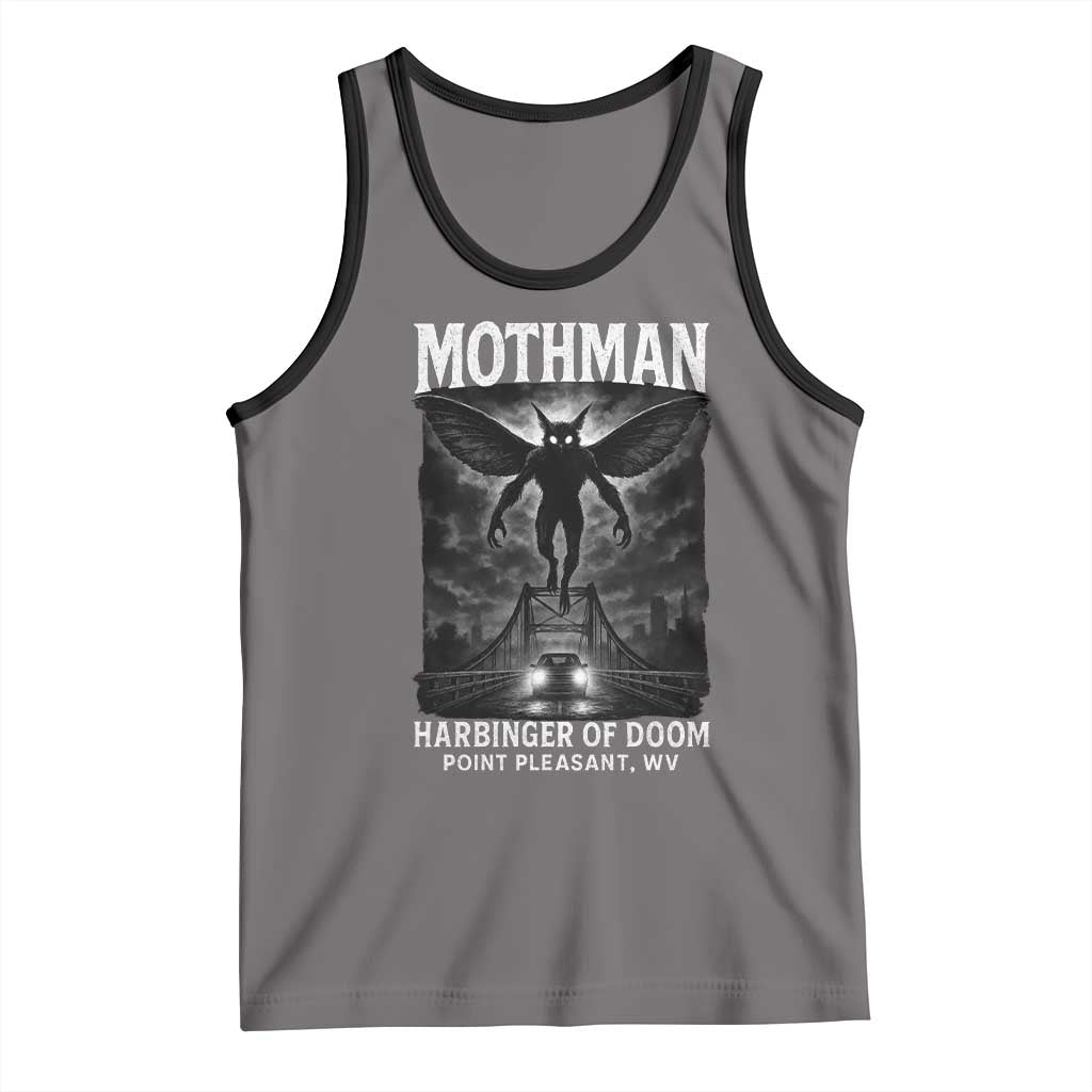 Mothman Tank Top Horror Poster Halloween Harbinger of Doom Cryptid Creature - Wonder Print Shop