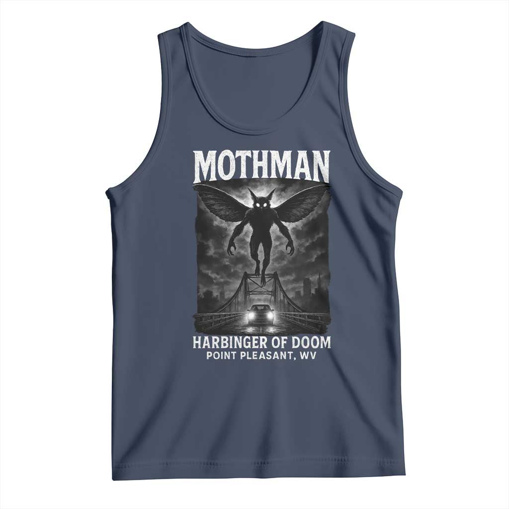 Mothman Tank Top Horror Poster Halloween Harbinger of Doom Cryptid Creature - Wonder Print Shop