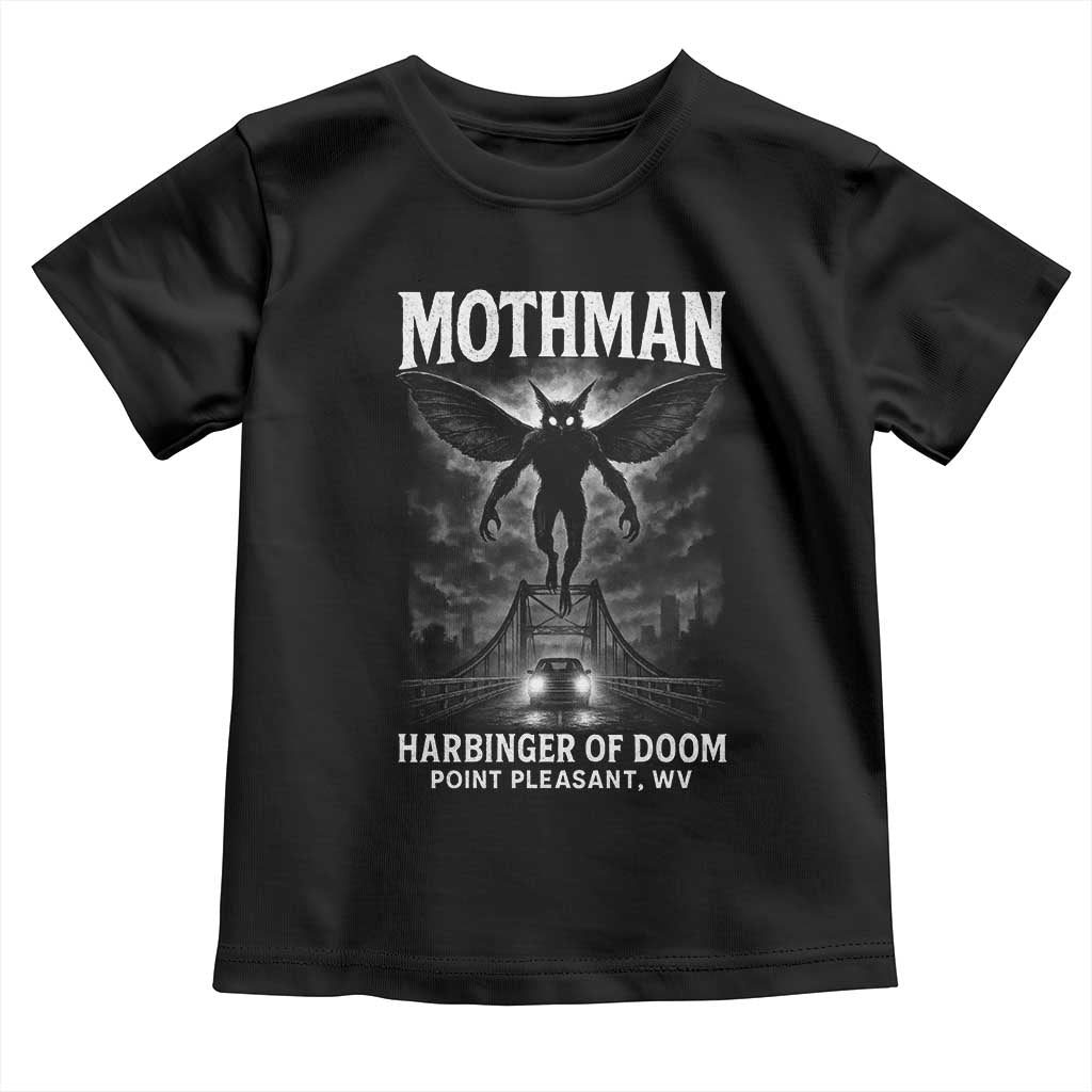 Mothman Toddler T Shirt Horror Poster Halloween Harbinger of Doom Cryptid Creature - Wonder Print Shop