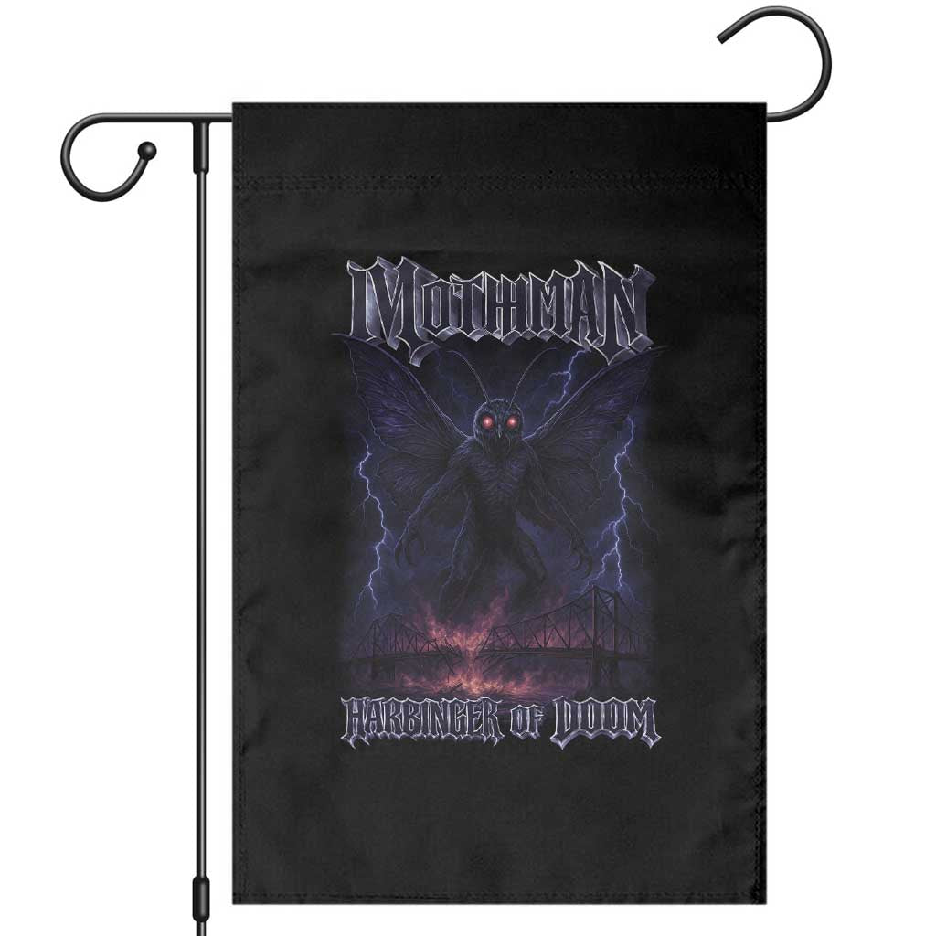 Mothman Garden Flag Black Bridge Folk Horror Cryptid Fan