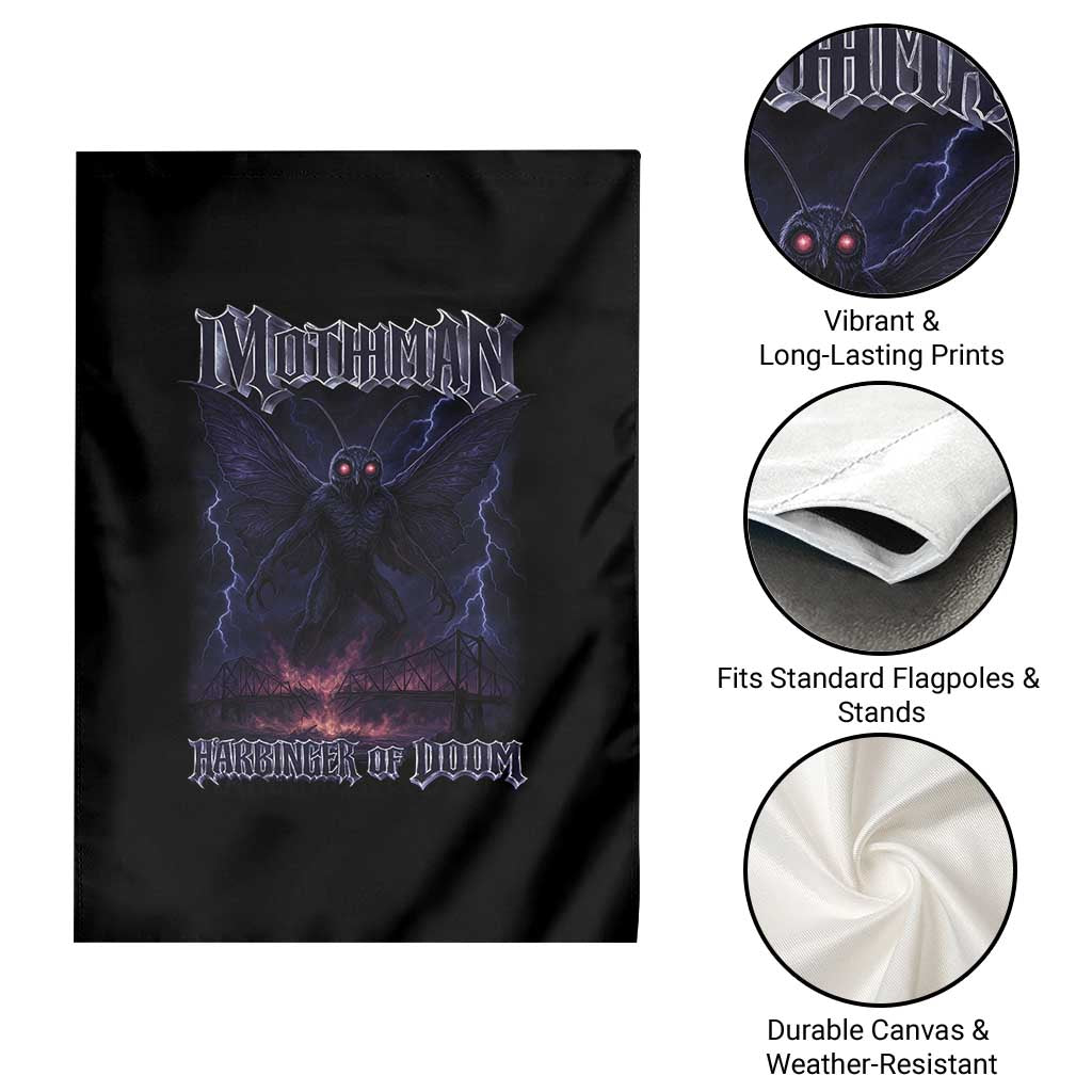 Mothman Garden Flag Black Bridge Folk Horror Cryptid Fan