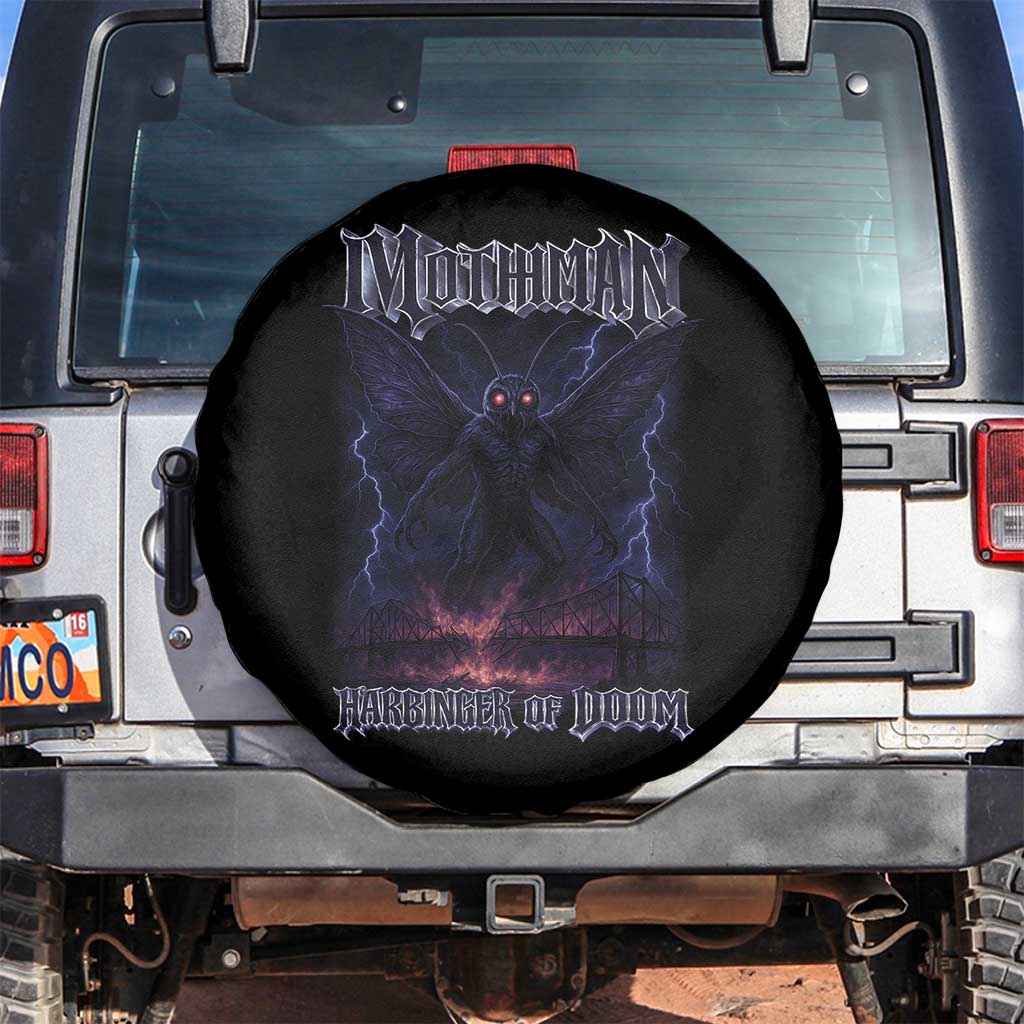 Mothman Spare Tire Cover Black Bridge Folk Horror Cryptid Fan
