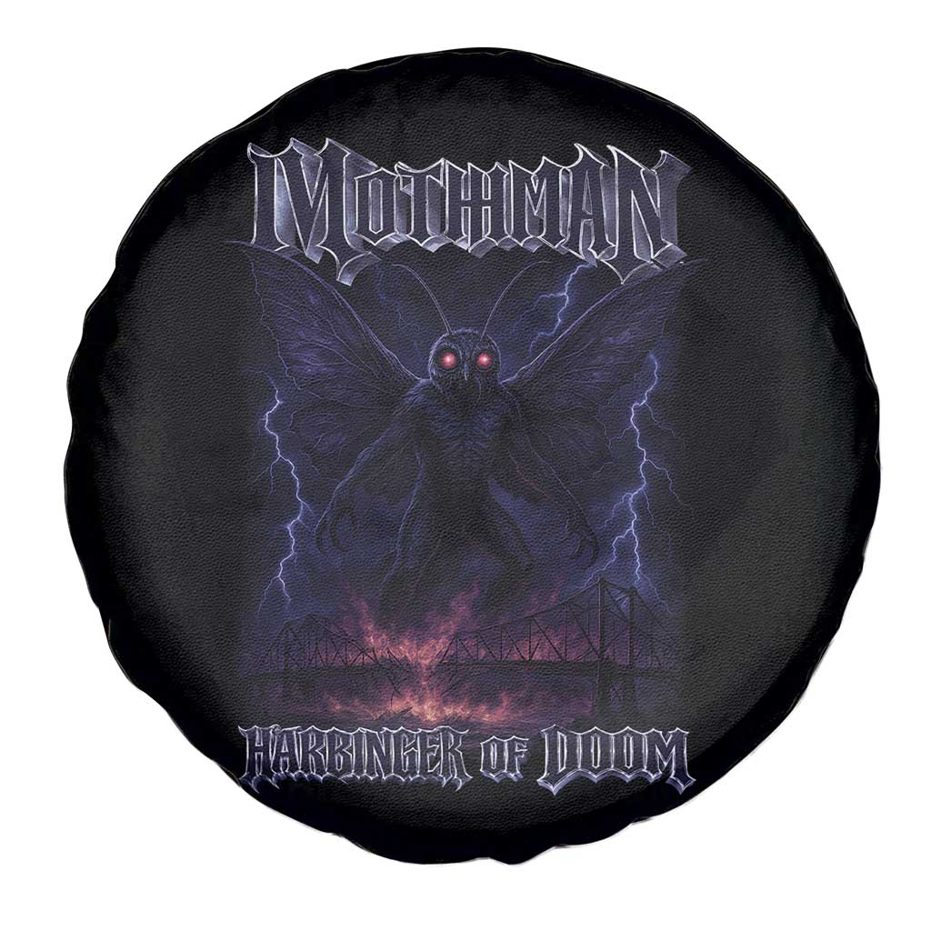 Mothman Spare Tire Cover Black Bridge Folk Horror Cryptid Fan