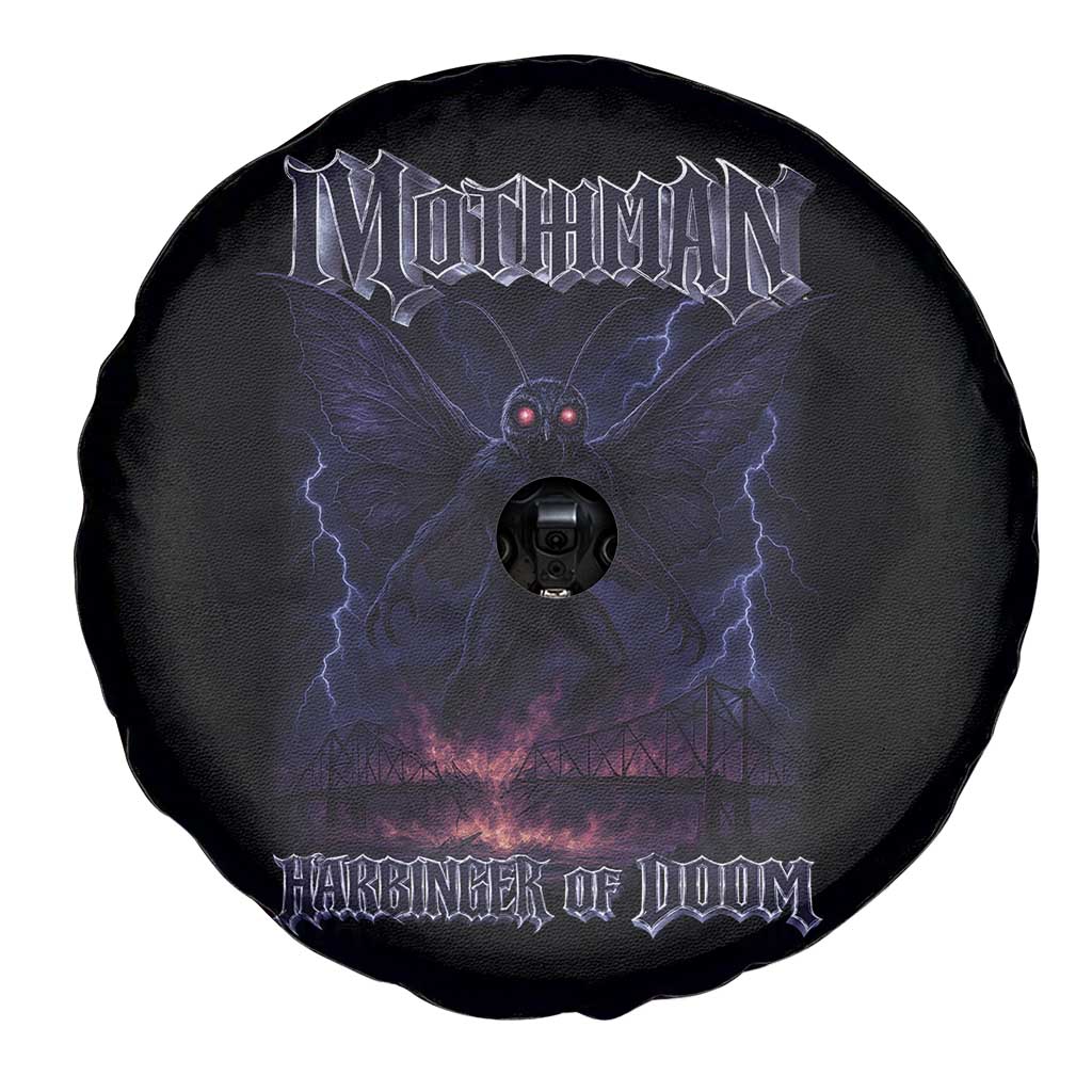 Mothman Spare Tire Cover Black Bridge Folk Horror Cryptid Fan