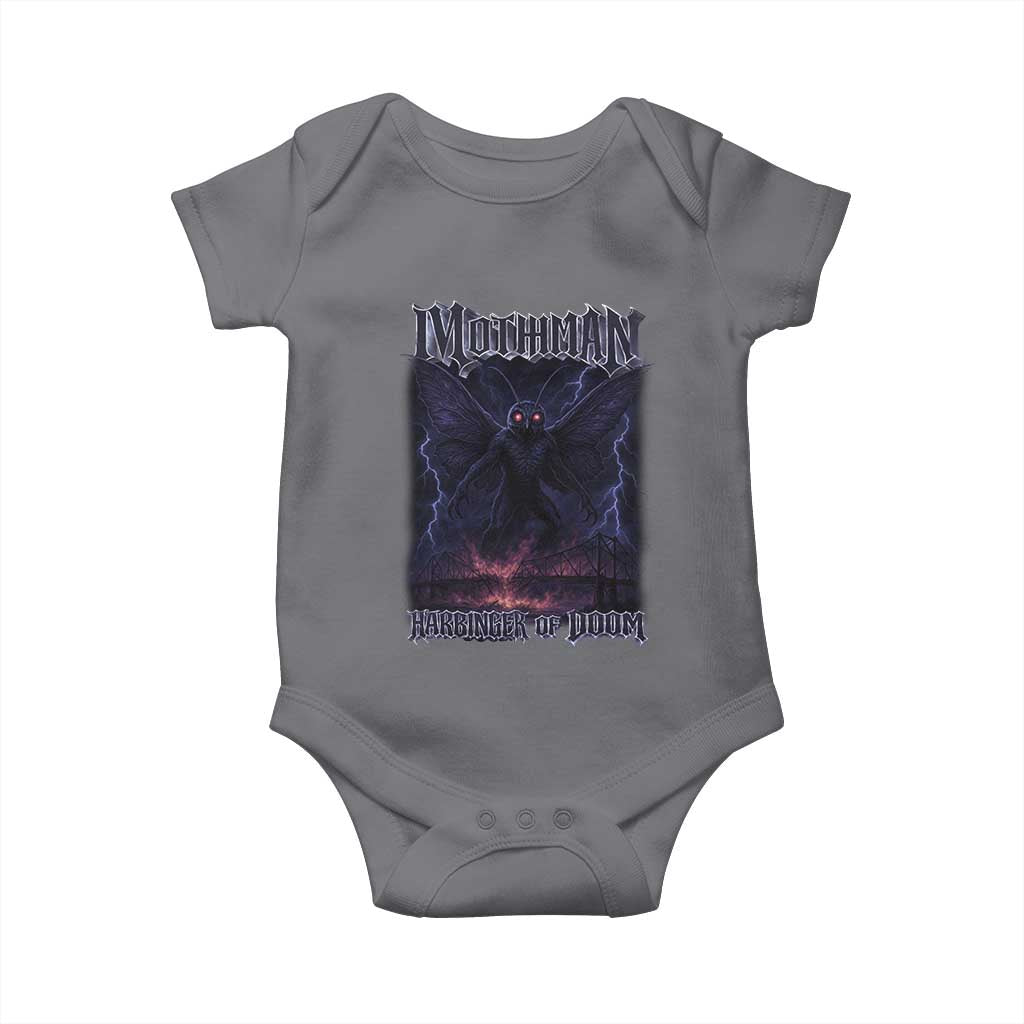 Mothman Baby Onesie Black Bridge Folk Horror Cryptid Fan