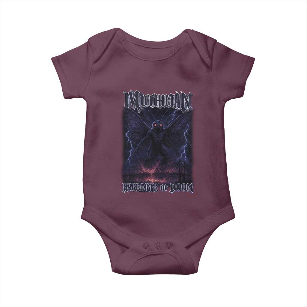 Mothman Baby Onesie Black Bridge Folk Horror Cryptid Fan