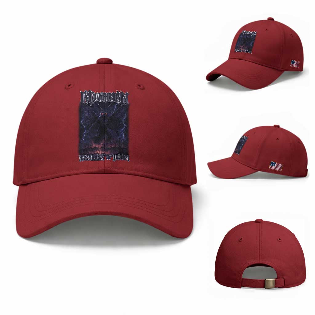 Mothman Baseball Cap Black Bridge Folk Horror Cryptid Fan