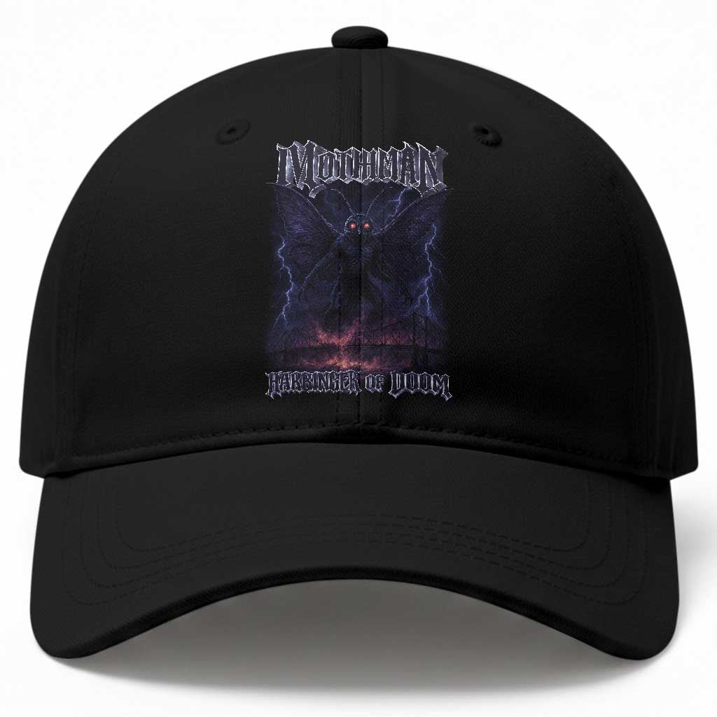 Mothman Baseball Cap Black Bridge Folk Horror Cryptid Fan