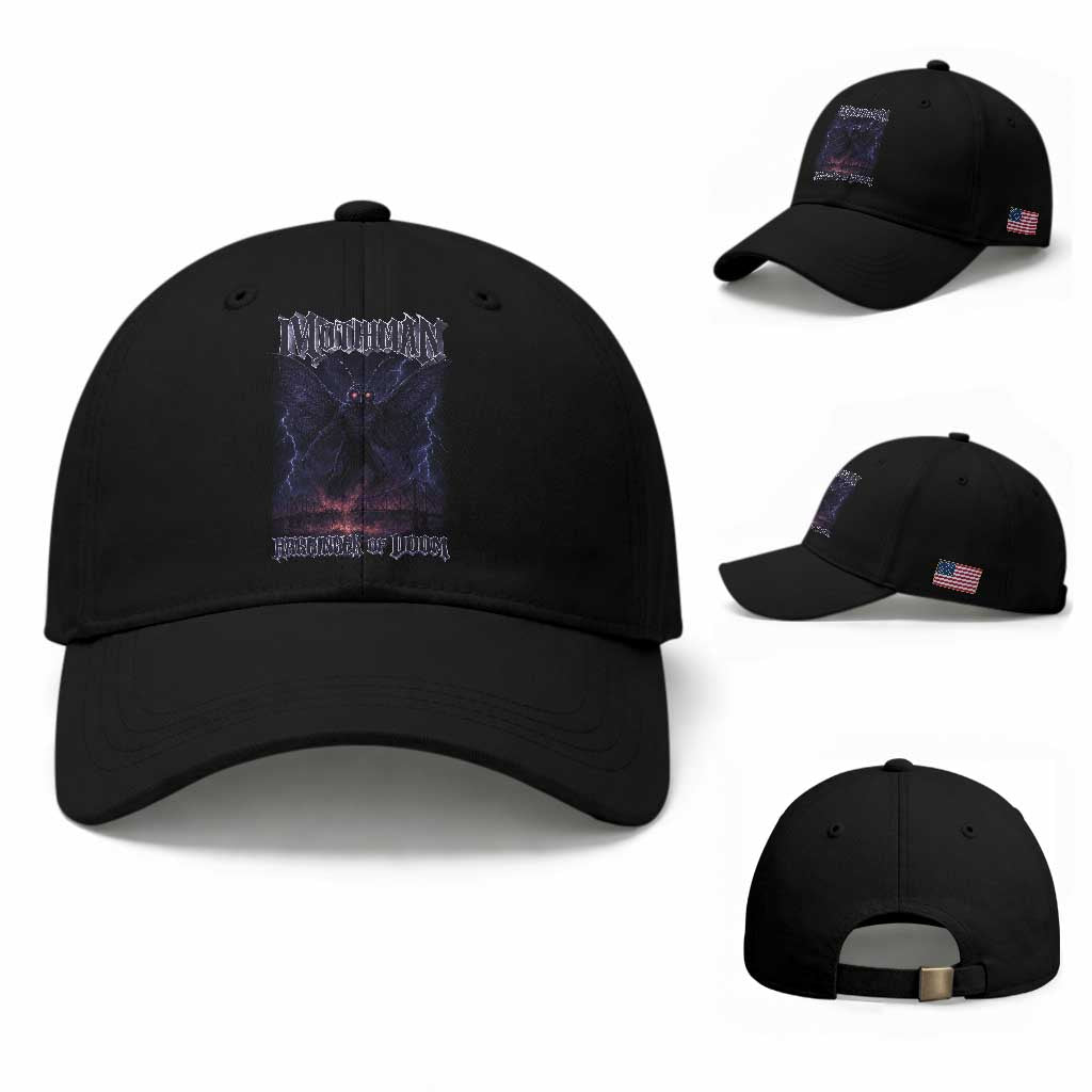 Mothman Baseball Cap Black Bridge Folk Horror Cryptid Fan