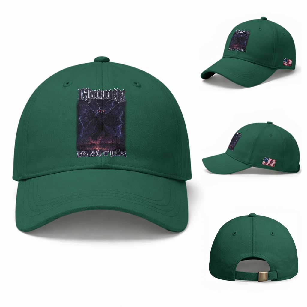 Mothman Baseball Cap Black Bridge Folk Horror Cryptid Fan