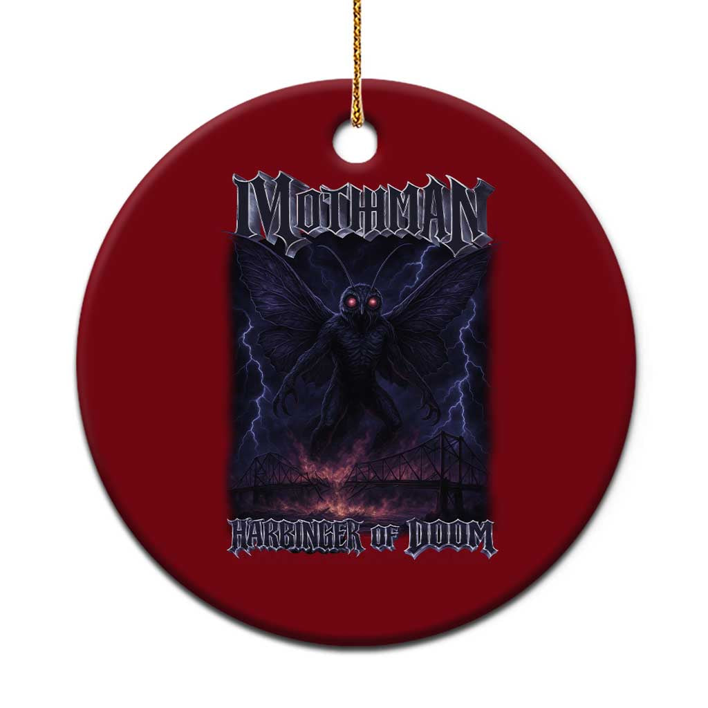 Mothman Ceramic Ornament Black Bridge Folk Horror Cryptid Fan