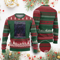 Mothman Ugly Christmas Sweater Black Bridge Folk Horror Cryptid Fan