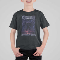 Mothman T Shirt For Kid Black Bridge Folk Horror Cryptid Fan