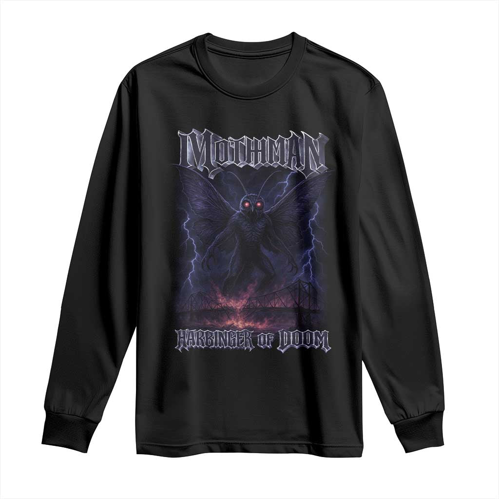 Mothman Long Sleeve Shirt Black Bridge Folk Horror Cryptid Fan