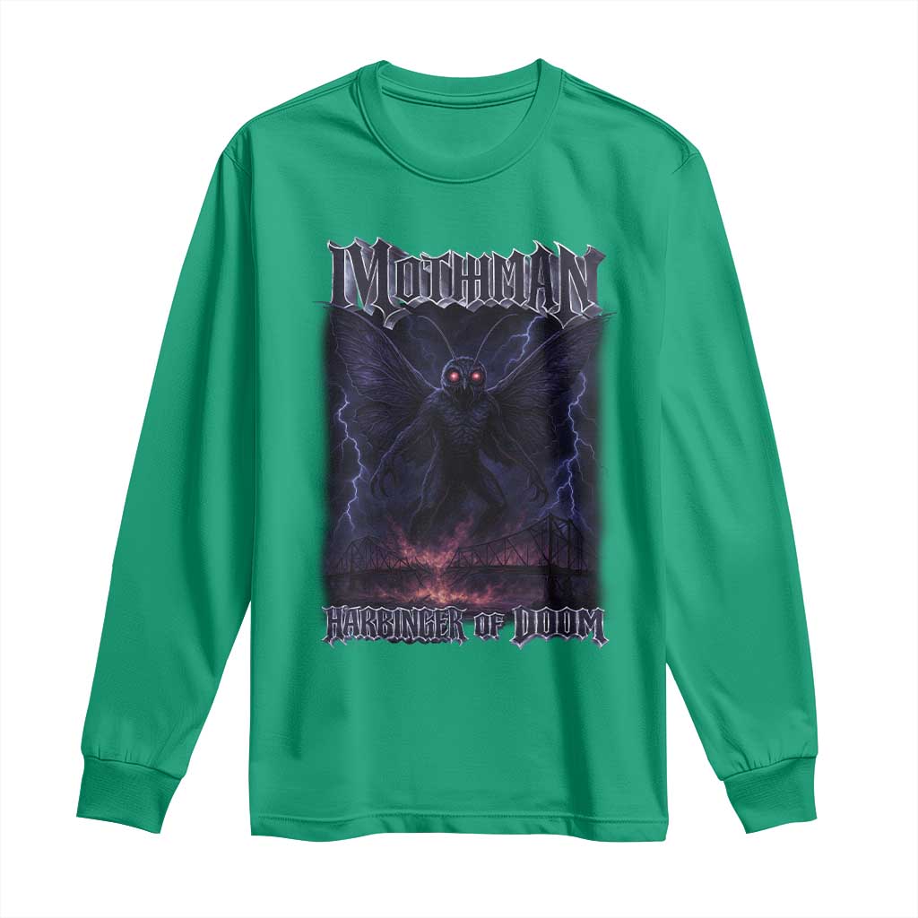 Mothman Long Sleeve Shirt Black Bridge Folk Horror Cryptid Fan