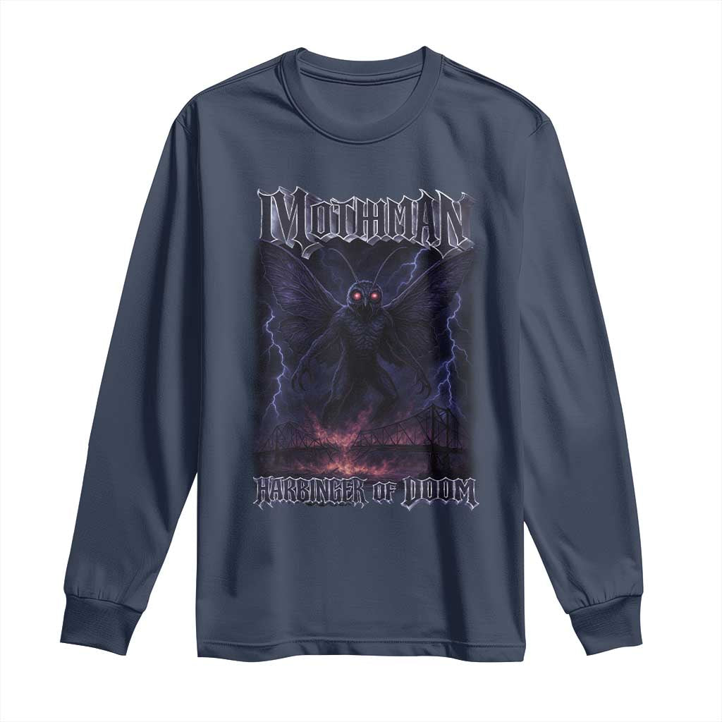 Mothman Long Sleeve Shirt Black Bridge Folk Horror Cryptid Fan