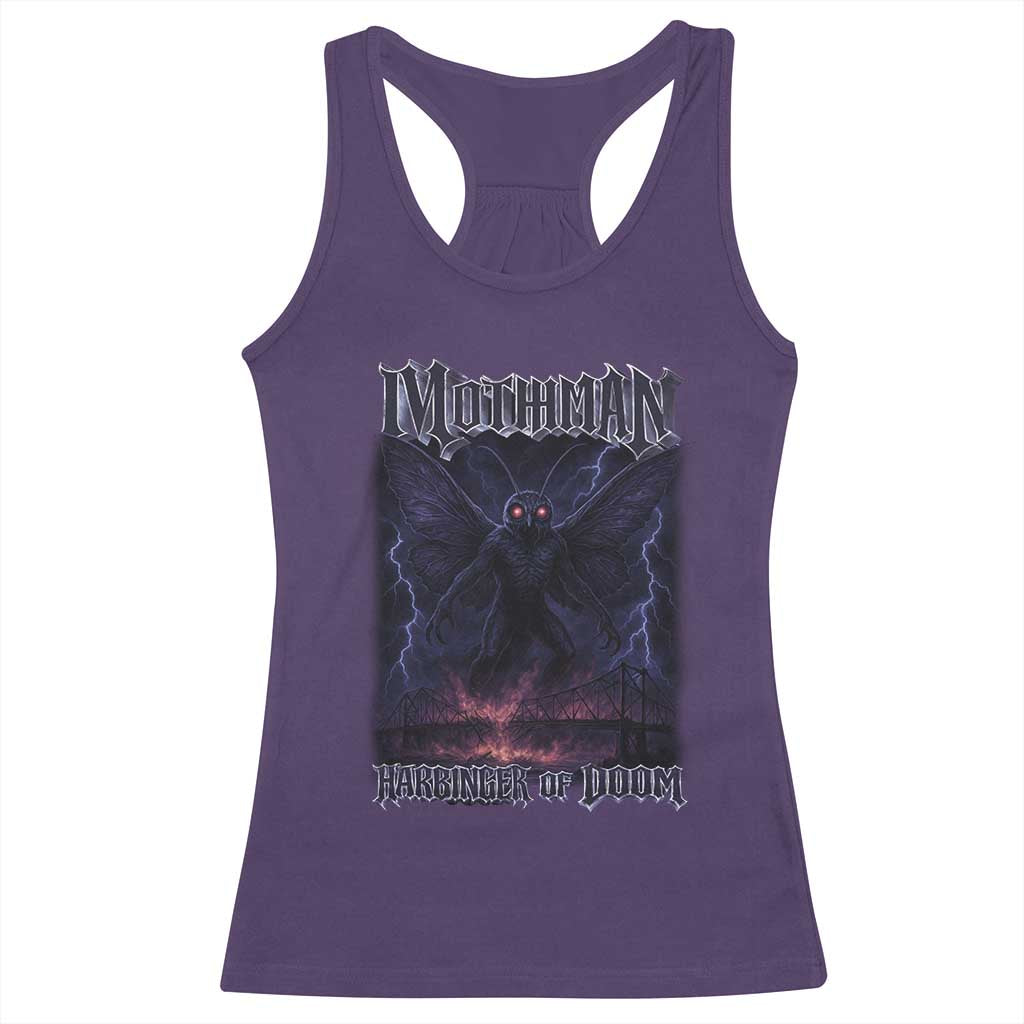 Mothman Racerback Tank Top Black Bridge Folk Horror Cryptid Fan