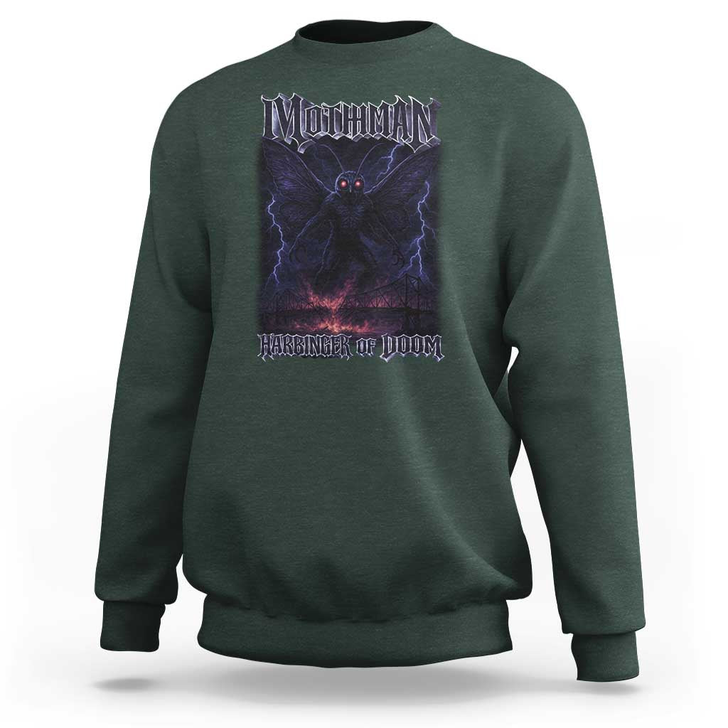 Mothman Sweatshirt Black Bridge Folk Horror Cryptid Fan