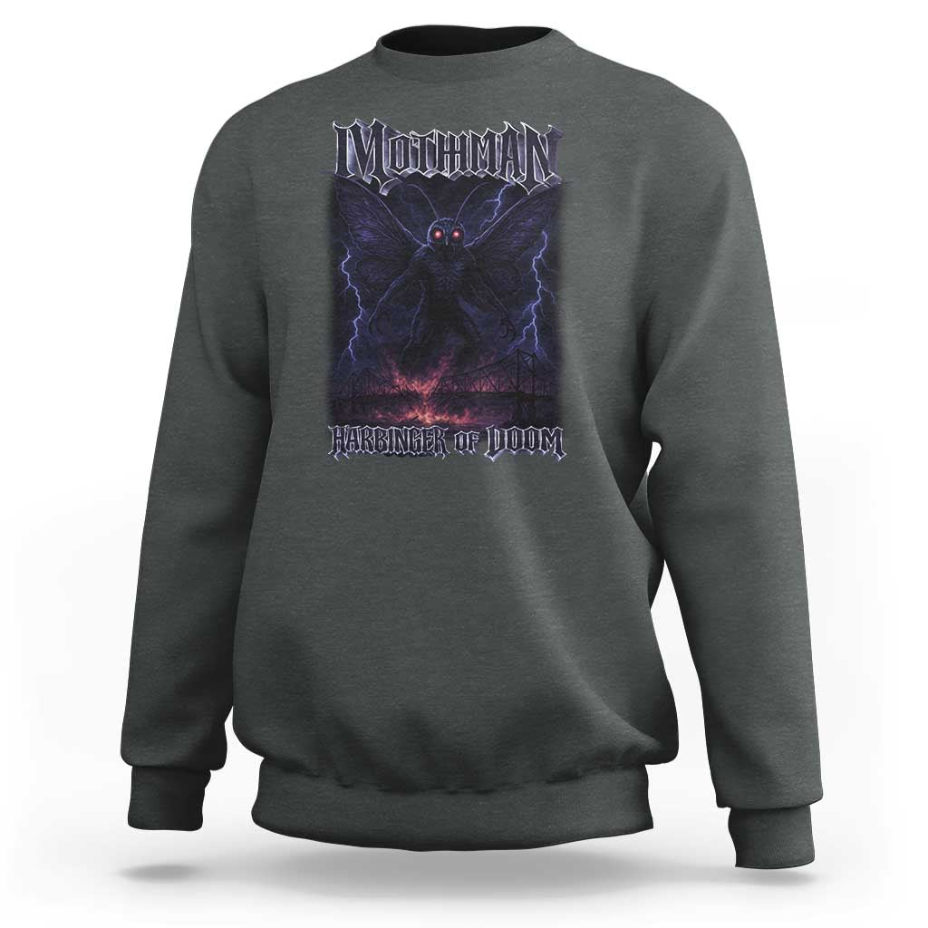 Mothman Sweatshirt Black Bridge Folk Horror Cryptid Fan