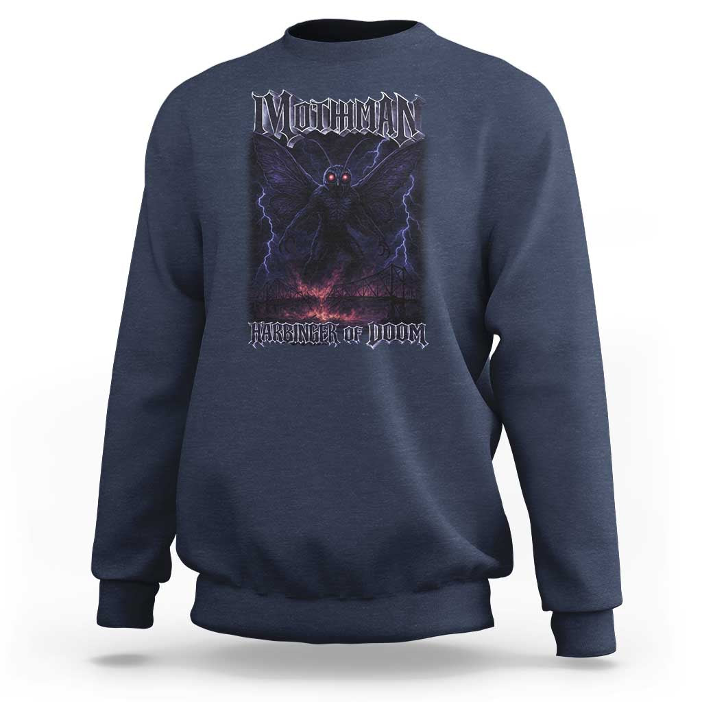 Mothman Sweatshirt Black Bridge Folk Horror Cryptid Fan