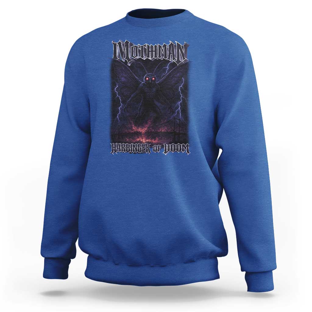 Mothman Sweatshirt Black Bridge Folk Horror Cryptid Fan