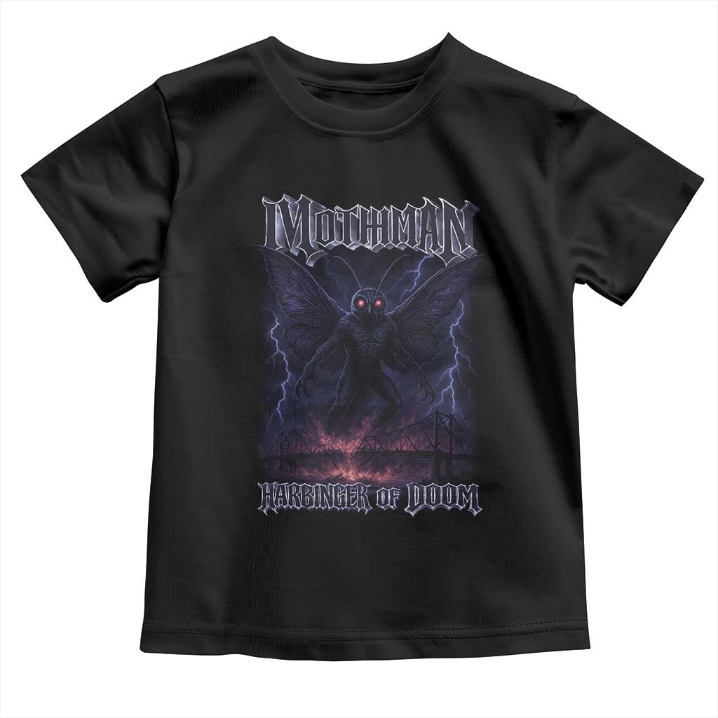 Mothman Toddler T Shirt Black Bridge Folk Horror Cryptid Fan