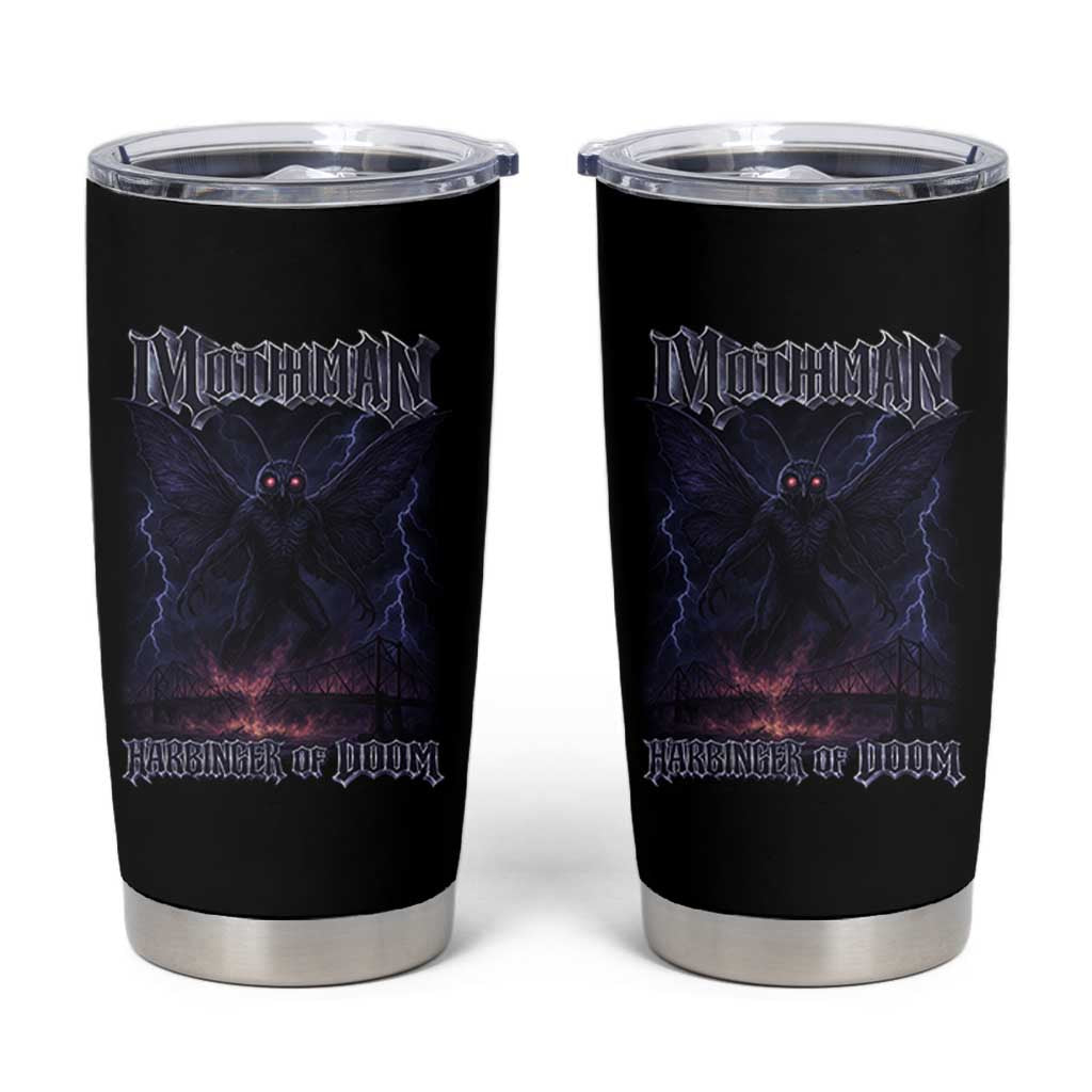 Mothman Tumbler Cup Black Bridge Folk Horror Cryptid Fan