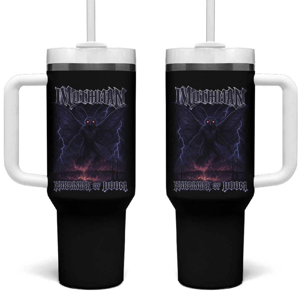 Mothman Tumbler With Handle Black Bridge Folk Horror Cryptid Fan
