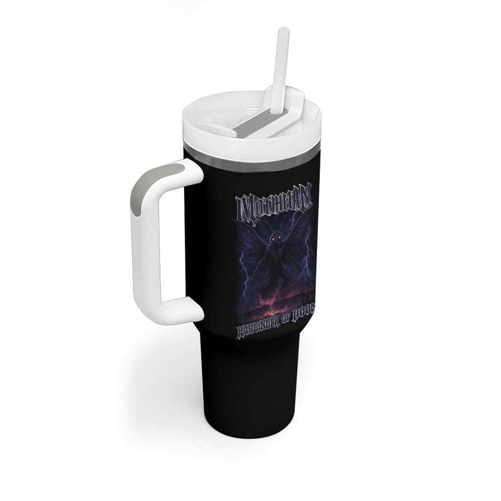 Mothman Tumbler With Handle Black Bridge Folk Horror Cryptid Fan