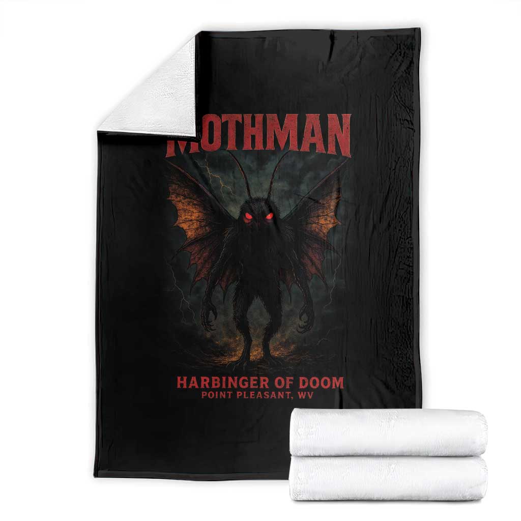 Mothman Throw Blanket Horror Harbinger of Doom Urban Myth Cryptid Creature - Wonder Print Shop