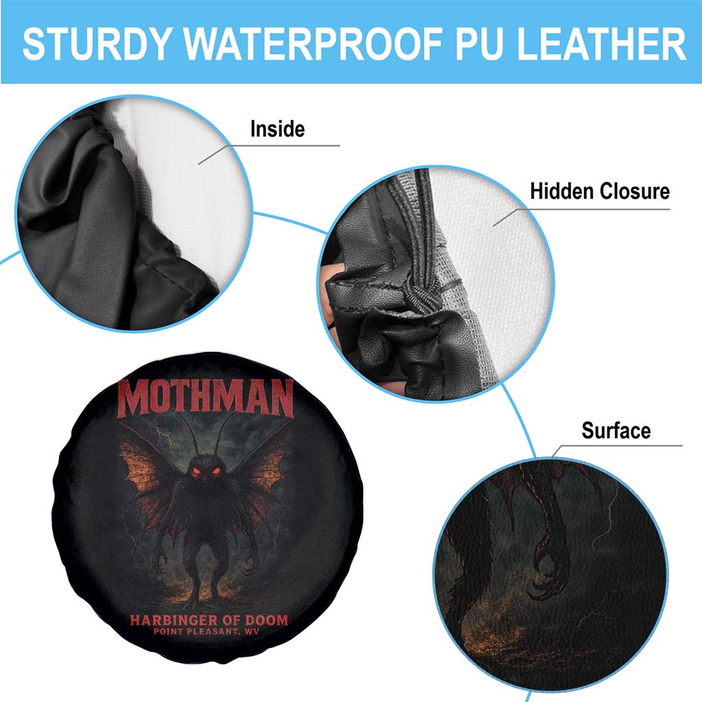 Mothman Spare Tire Cover Horror Harbinger of Doom Urban Myth Cryptid Creature - Wonder Print Shop