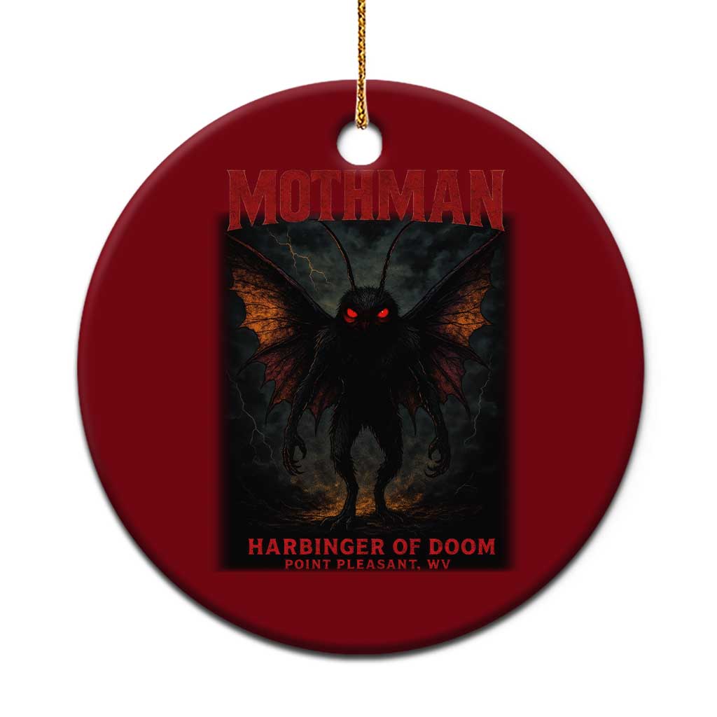 Mothman Ceramic Ornament Horror Harbinger of Doom Urban Myth Cryptid Creature - Wonder Print Shop
