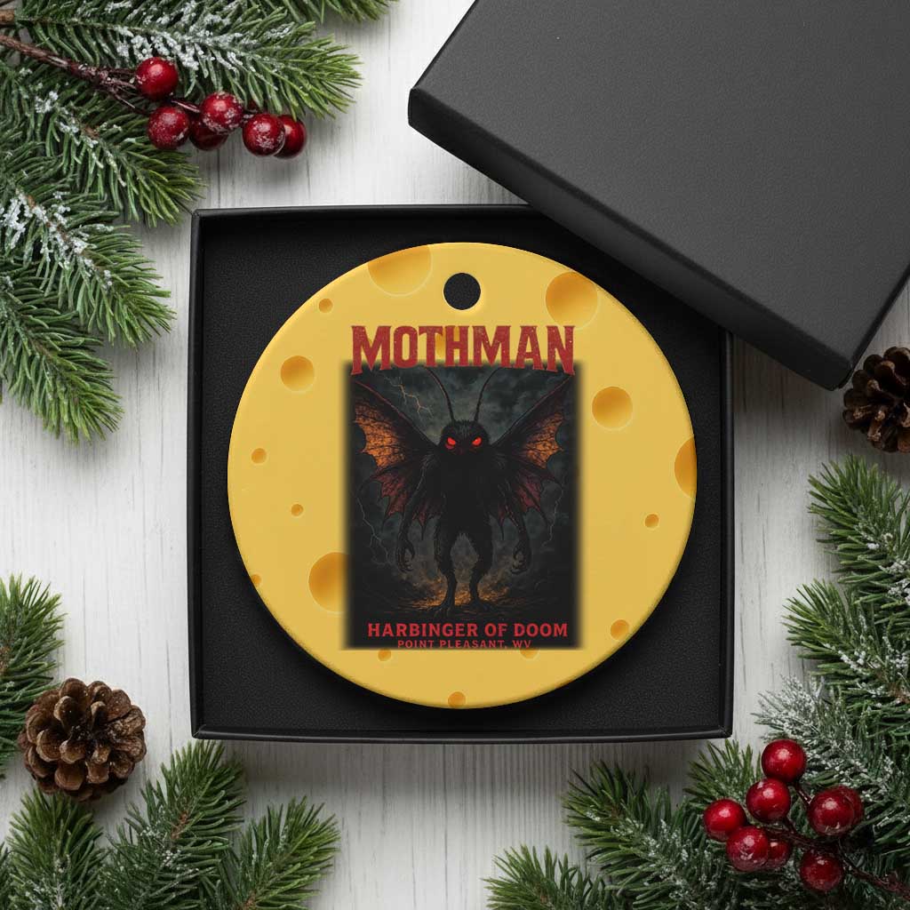 Mothman Ceramic Ornament Horror Harbinger of Doom Urban Myth Cryptid Creature - Wonder Print Shop