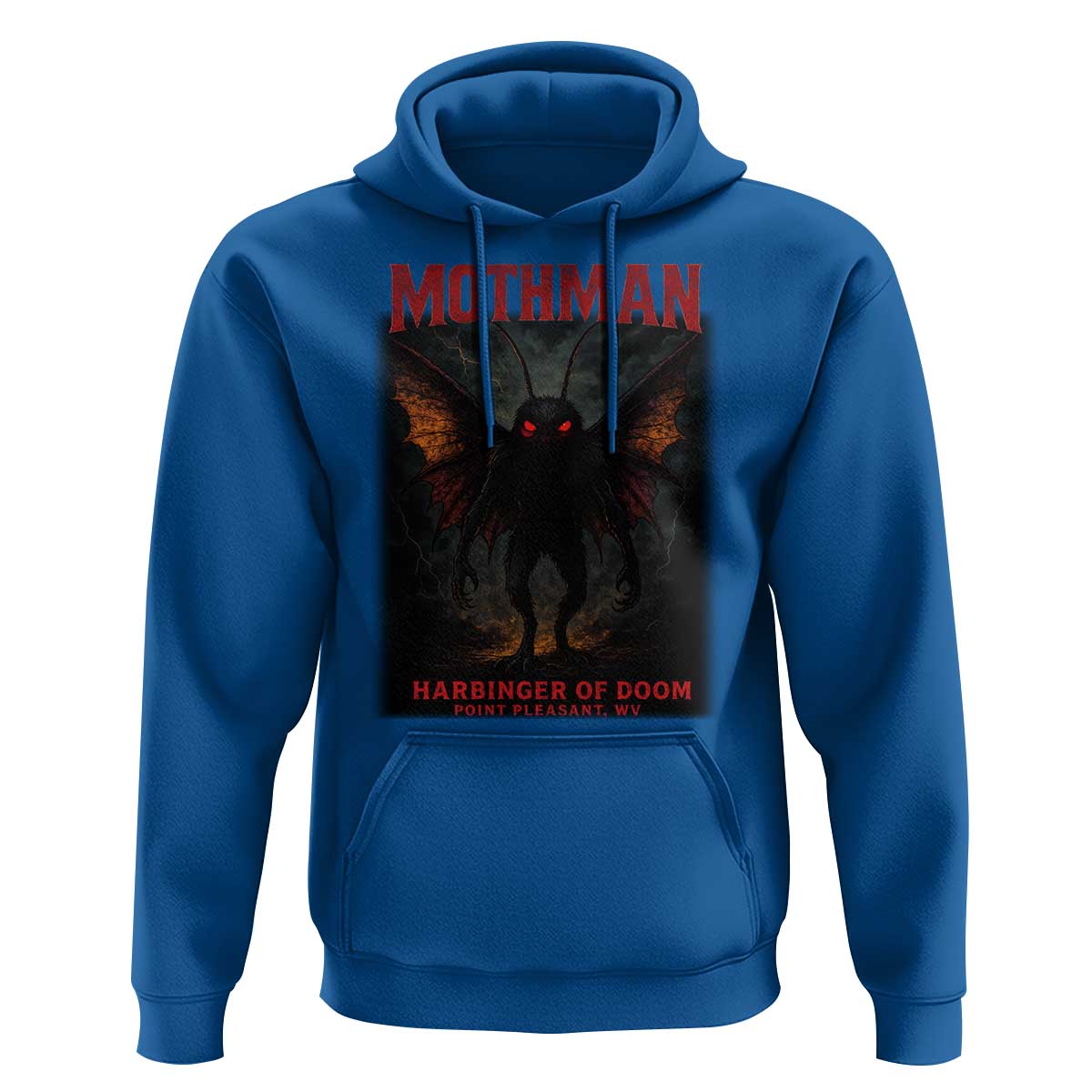 Mothman Hoodie Horror Harbinger of Doom Urban Myth Cryptid Creature - Wonder Print Shop