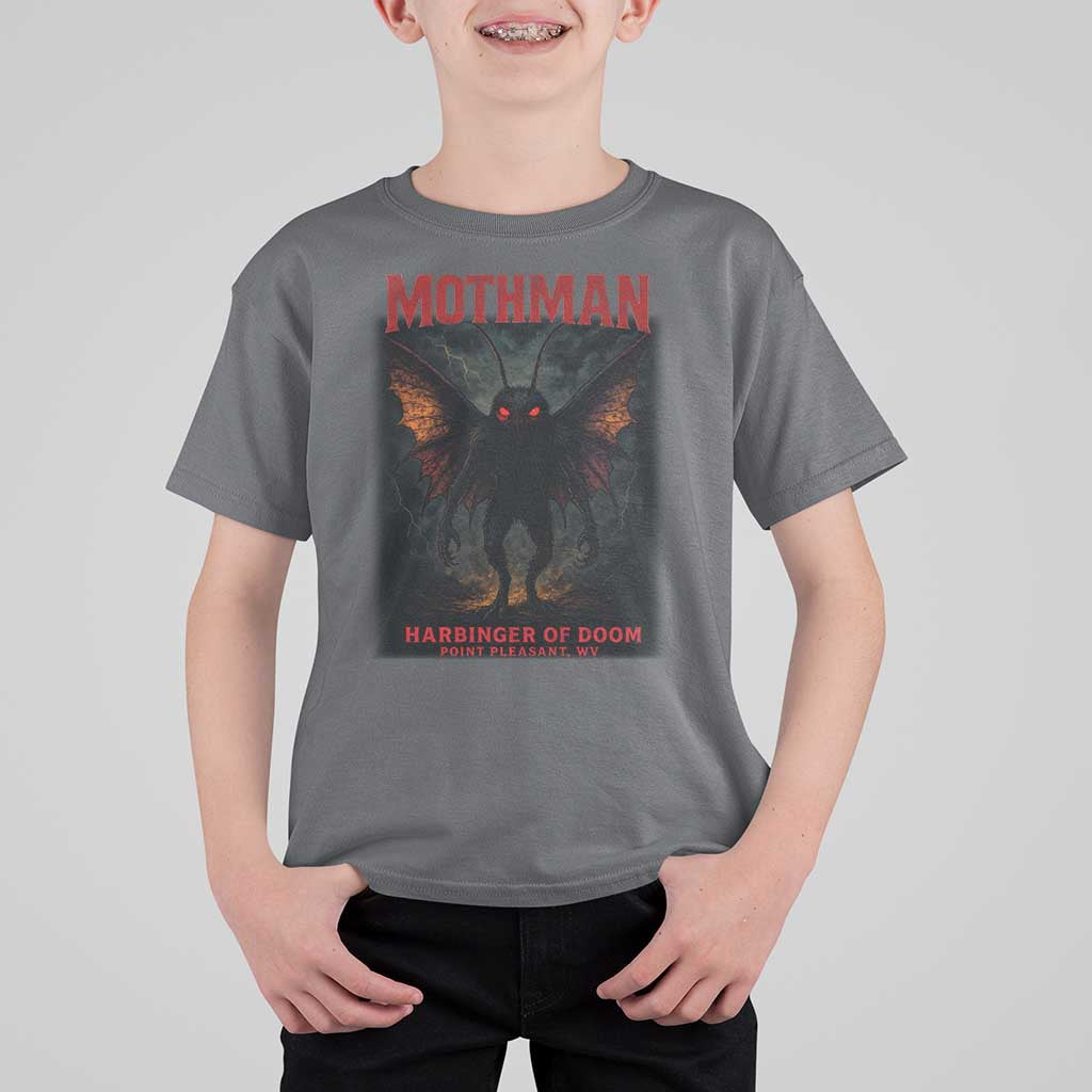 Mothman T Shirt For Kid Horror Harbinger of Doom Urban Myth Cryptid Creature - Wonder Print Shop
