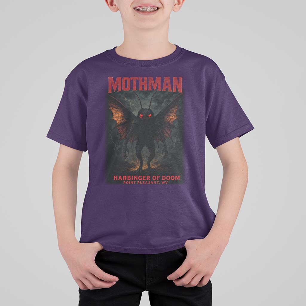 Mothman T Shirt For Kid Horror Harbinger of Doom Urban Myth Cryptid Creature - Wonder Print Shop
