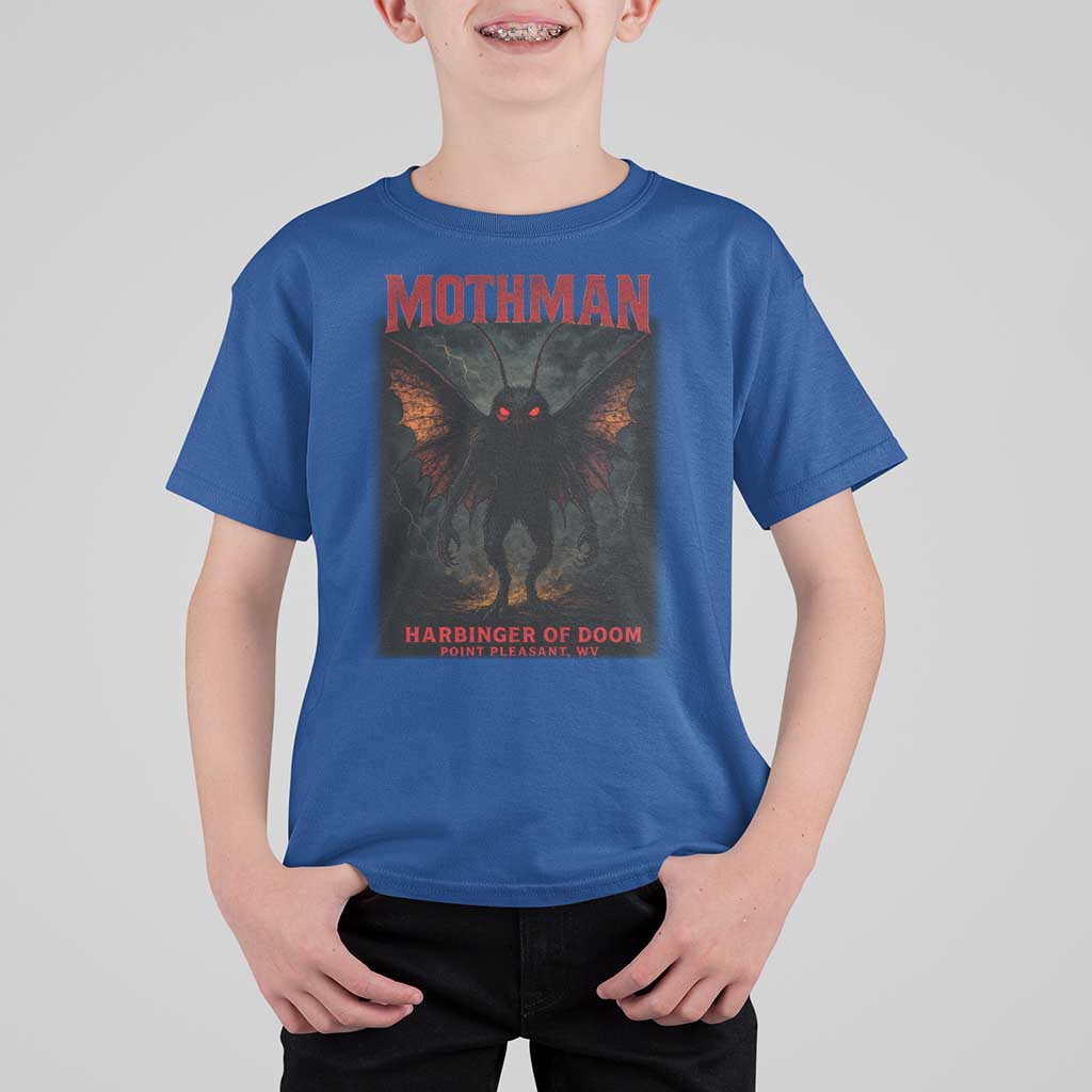 Mothman T Shirt For Kid Horror Harbinger of Doom Urban Myth Cryptid Creature - Wonder Print Shop