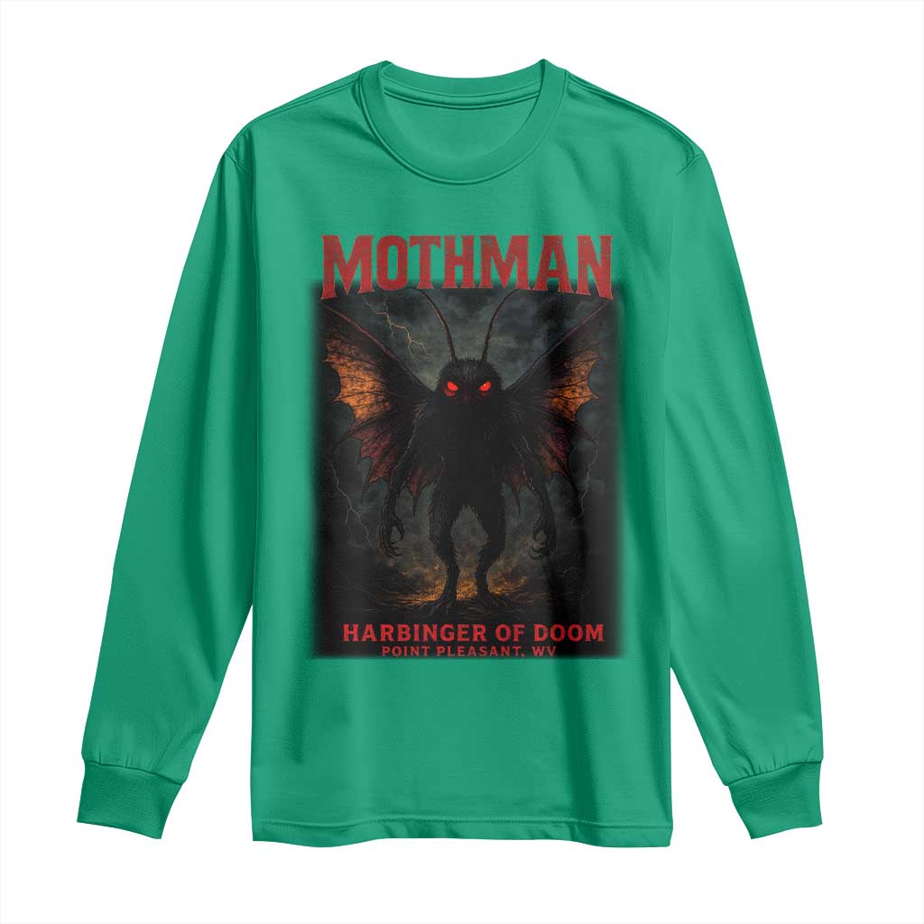 Mothman Long Sleeve Shirt Horror Harbinger of Doom Urban Myth Cryptid Creature - Wonder Print Shop