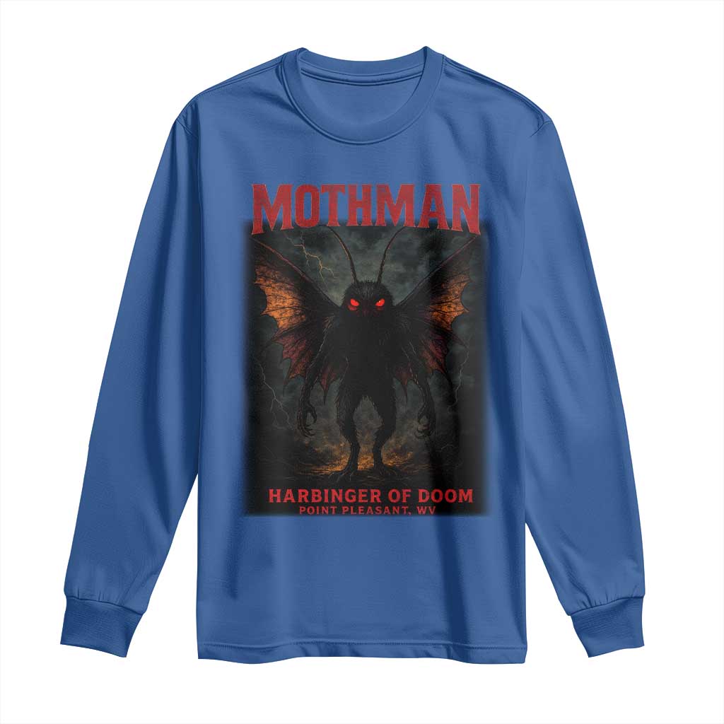 Mothman Long Sleeve Shirt Horror Harbinger of Doom Urban Myth Cryptid Creature - Wonder Print Shop