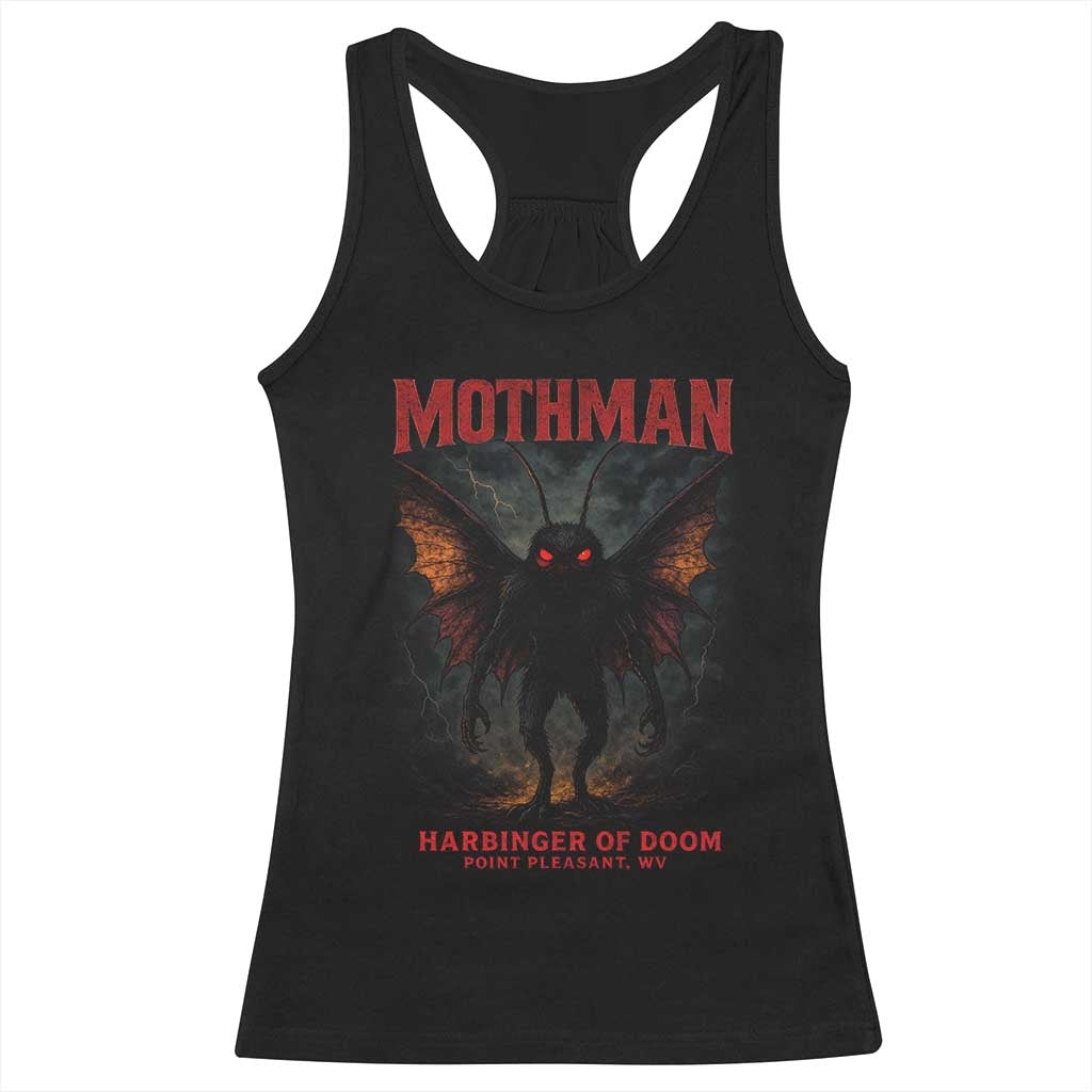 Mothman Racerback Tank Top Horror Harbinger of Doom Urban Myth Cryptid Creature - Wonder Print Shop