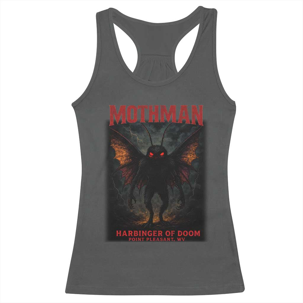 Mothman Racerback Tank Top Horror Harbinger of Doom Urban Myth Cryptid Creature - Wonder Print Shop