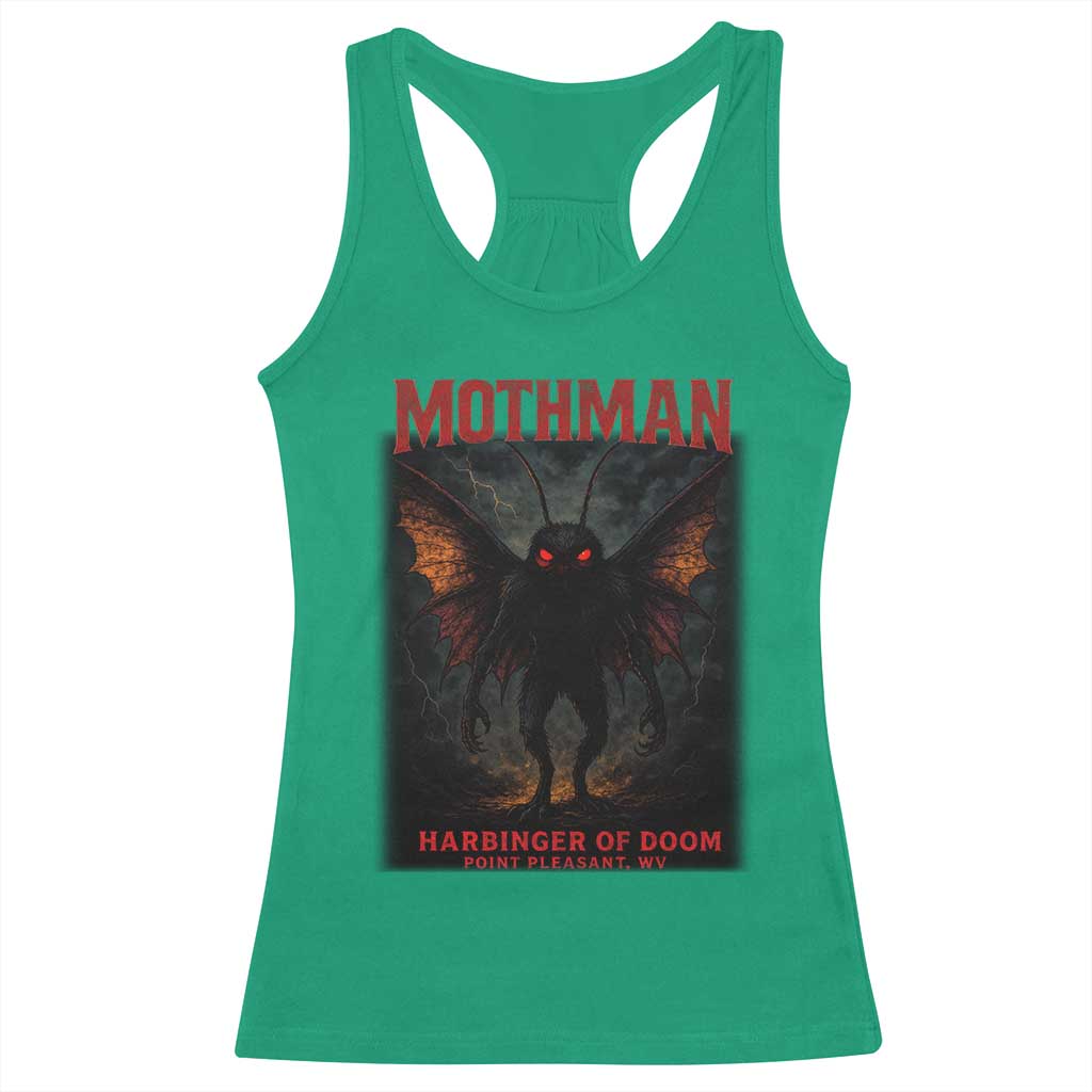 Mothman Racerback Tank Top Horror Harbinger of Doom Urban Myth Cryptid Creature - Wonder Print Shop