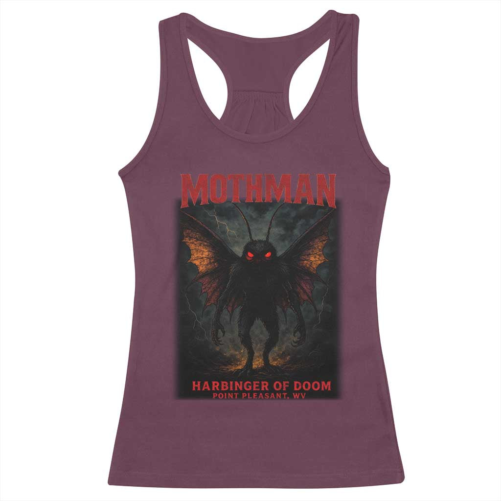 Mothman Racerback Tank Top Horror Harbinger of Doom Urban Myth Cryptid Creature - Wonder Print Shop