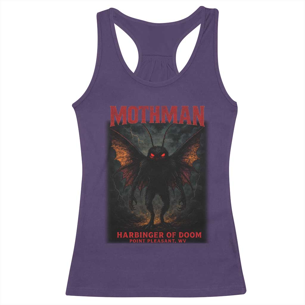 Mothman Racerback Tank Top Horror Harbinger of Doom Urban Myth Cryptid Creature - Wonder Print Shop