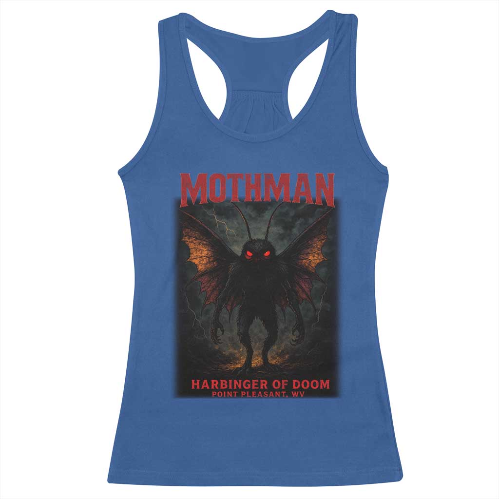 Mothman Racerback Tank Top Horror Harbinger of Doom Urban Myth Cryptid Creature - Wonder Print Shop