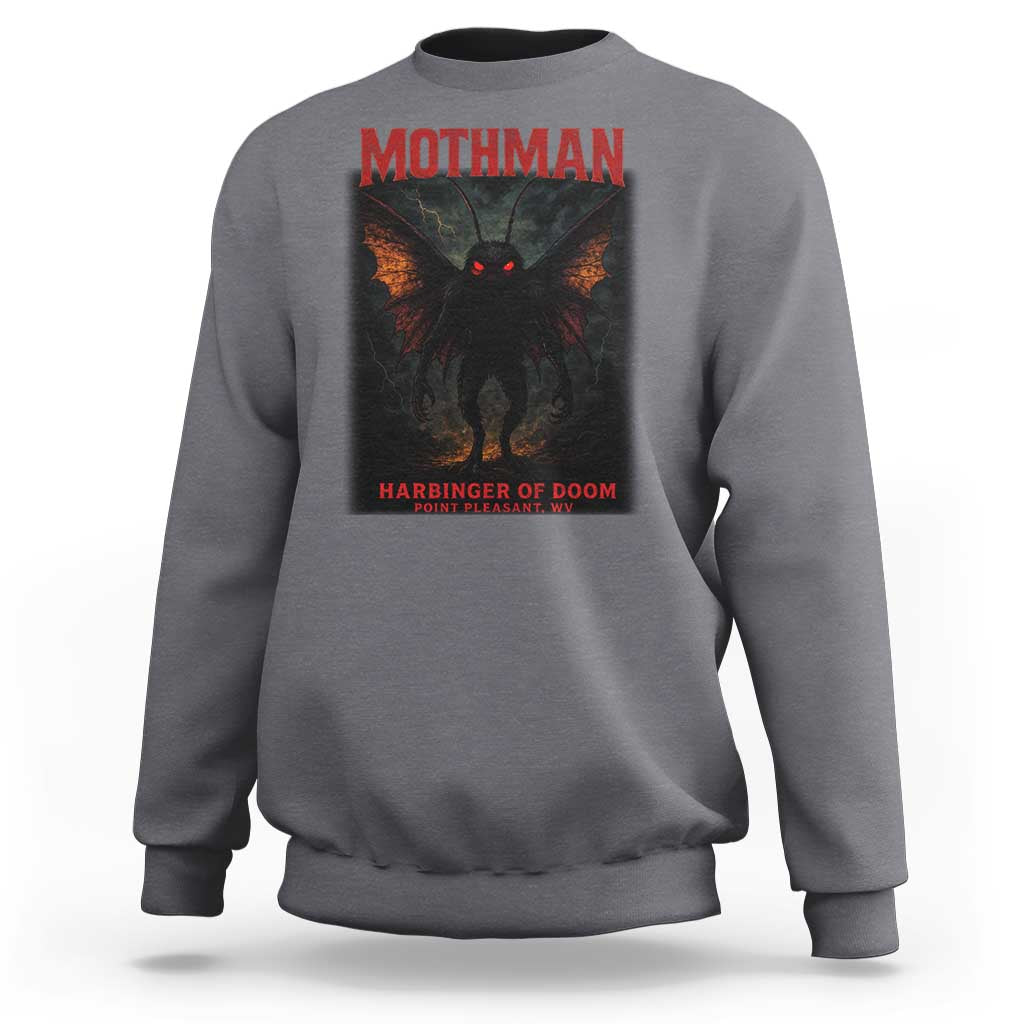 Mothman Sweatshirt Horror Harbinger of Doom Urban Myth Cryptid Creature - Wonder Print Shop
